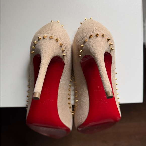 Christian Louboutin Anjalina suede gold stud pumps - Picture 6 of 6
